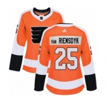 Women Adidas Philadelphia Flyers #25 James Van Riemsdyk Premier Orange Home NHL Jersey