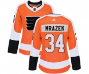 Women Adidas Philadelphia Flyers #34 Petr Mrazek Premier Orange Home NHL Jersey