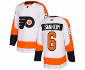 Women Adidas Philadelphia Flyers #6 Travis Sanheim Authentic White Away NHL Jersey