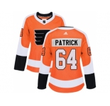 Women Adidas Philadelphia Flyers #64 Nolan Patrick Orange Home Authentic Stitched NHL Jersey