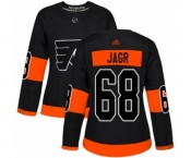 Women Adidas Philadelphia Flyers #68 Jaromir Jagr Authentic Black Alternate NHL Jersey