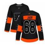 Women Adidas Philadelphia Flyers #68 Jaromir Jagr Premier Black Alternate NHL Jersey