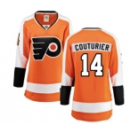 Women Philadelphia Flyers #14 Sean Couturier Fanatics Branded Orange Home Breakaway NHL Jersey