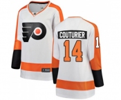 Women Philadelphia Flyers #14 Sean Couturier Fanatics Branded White Away Breakaway NHL Jersey