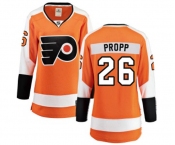 Women Philadelphia Flyers #26 Brian Propp Fanatics Branded Orange Home Breakaway NHL Jersey