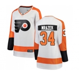Women Philadelphia Flyers #34 Petr Mrazek Fanatics Branded White Away Breakaway NHL Jersey