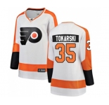 Women Philadelphia Flyers #35 Dustin Tokarski Fanatics Branded White Away Breakaway NHL Jersey
