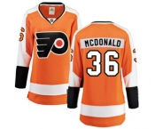 Women Philadelphia Flyers #36 Colin McDonald Fanatics Branded Orange Home Breakaway NHL Jersey