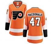Women Philadelphia Flyers #47 Andrew MacDonald Fanatics Branded Orange Home Breakaway NHL Jersey