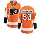Women Philadelphia Flyers #53 Shayne Gostisbehere Fanatics Branded Orange Home Breakaway NHL Jersey