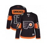 Women's Reebok Philadelphia Flyers #17 Wayne Simmonds Authentic Black 2017 Stadium Series NHL Jersey