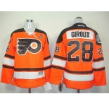 women nhl philadelphia flyers #28 giroux orange[black number]