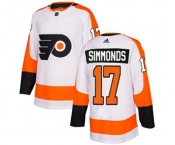 Youth Adidas Philadelphia Flyers #17 Wayne Simmonds Authentic White Away NHL Jersey