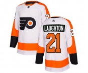 Youth Adidas Philadelphia Flyers #21 Scott Laughton Authentic White Away NHL Jersey
