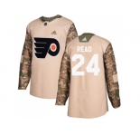 Youth Adidas Philadelphia Flyers #24 Matt Read Camo Authentic 2017 Veterans Day Stitched NHL Jersey