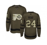 Youth Adidas Philadelphia Flyers #24 Matt Read Green Salute to Service Stitched NHL Jersey