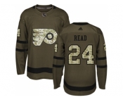Youth Adidas Philadelphia Flyers #24 Matt Read Green Salute to Service Stitched NHL Jersey