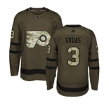 Youth Adidas Philadelphia Flyers #3 Radko Gudas Authentic Green Salute to Service NHL Jersey