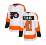 Youth Adidas Philadelphia Flyers #41 Anthony Stolarz Authentic White Away NHL Jersey