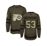 Youth Adidas Philadelphia Flyers #53 Shayne Gostisbehere Green Salute to Service Stitched NHL Jersey