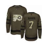Youth Adidas Philadelphia Flyers #7 Bill Barber Green Salute to Service Stitched NHL Jersey