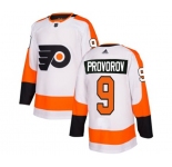 Youth Adidas Philadelphia Flyers #9 Ivan Provorov Authentic White Away NHL Jersey