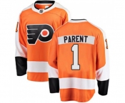 Youth Philadelphia Flyers #1 Bernie Parent Fanatics Branded Orange Home Breakaway NHL Jersey