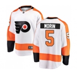 Youth Philadelphia Flyers #5 Samuel Morin Fanatics Branded White Away Breakaway NHL Jersey