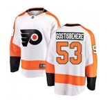 Youth Philadelphia Flyers #53 Shayne Gostisbehere Fanatics Branded White Away Breakaway NHL Jersey