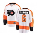 Youth Philadelphia Flyers #6 Travis Sanheim Fanatics Branded White Away Breakaway NHL Jersey