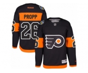 Youth Reebok Philadelphia Flyers #26 Brian Propp Authentic Black 2017 Stadium Series NHL Jersey
