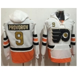 Philadelphia Flyers #9 Ivan Provorov White 3rd Name & Number Pullover NHL Hoodie