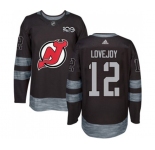 Adidas New Jersey Devils #12 Ben Lovejoy Authentic Black 1917-2017 100th Anniversary Hockey Jersey