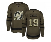 Adidas New Jersey Devils #19 Travis Zajac Green Salute to Service Stitched NHL Jersey
