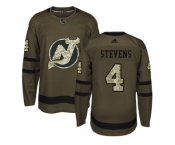 Adidas New Jersey Devils #4 Scott Stevens Green Salute to Service Stitched NHL Jersey