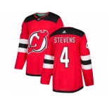 Adidas New Jersey Devils #4 Scott Stevens Red Home Authentic Stitched NHL Jersey