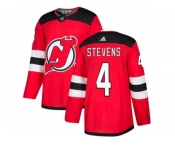 Adidas New Jersey Devils #4 Scott Stevens Red Home Authentic Stitched NHL Jersey