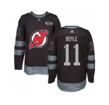 Men Adidas New Jersey Devils #11 Brian Boyle Black 1917-2017 100th Anniversary Stitched NHL Jersey