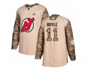 Men Adidas New Jersey Devils #11 Brian Boyle Camo Authentic 2017 Veterans Day Stitched NHL Jersey