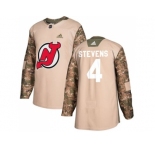 Men Adidas New Jersey Devils #4 Scott Stevens Camo Authentic 2017 Veterans Day Stitched NHL Jersey