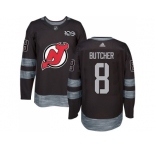 Men Adidas New Jersey Devils #8 Will Butcher Black 1917-2017 100th Anniversary Stitched NHL Jersey