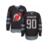 Men Adidas New Jersey Devils #90 Marcus Johansson Black 1917-2017 100th Anniversary Stitched NHL Jersey
