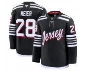 Men's New Jersey Devils #28 Timo Meier Black 2024-25 Alternate Stitched Hockey Jersey
