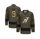 Men's Reebok New Jersey Devils #9 Taylor Hall Authentic Green Salute to Service NHL Jersey