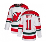 New Jersey Devils #11 Brian Boyle Authentic White Alternate Hockey Jersey