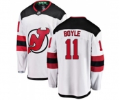 New Jersey Devils #11 Brian Boyle Fanatics Branded White Away Breakaway Hockey Jersey