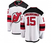 New Jersey Devils #15 Jamie Langenbrunner Fanatics Branded White Away Breakaway Hockey Jersey