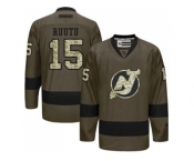 New Jersey Devils #15 Tuomo Ruutu Green Salute to Service Stitched NHL Jersey