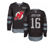 New Jersey Devils #16 Jacob Josefson Black 1917-2017 100th Anniversary Stitched NHL Jersey