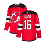 New Jersey Devils #16 Steve Santini Authentic Red Home Hockey Jersey
